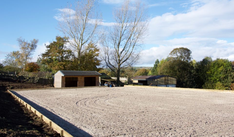 20 x 35m Equestrian Arena With Silica Sand/Stabilising Fibre Surface