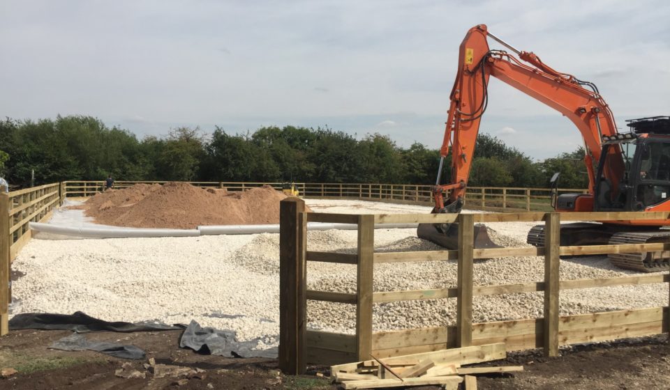 22 x 42m Equestrian Arena With Silica Sand & Stabilising Fibre Surface
